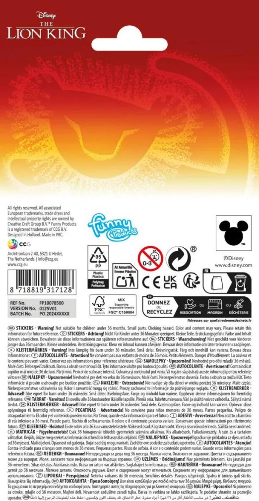 Disney Az Oroszlánkirály Pride Lands matrica