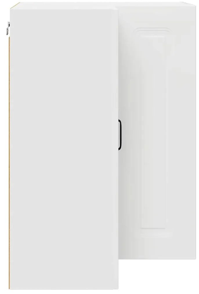 Fali konyhaszekrény polcokkal Fehér 57 x 57 x 80 cm Faanyag