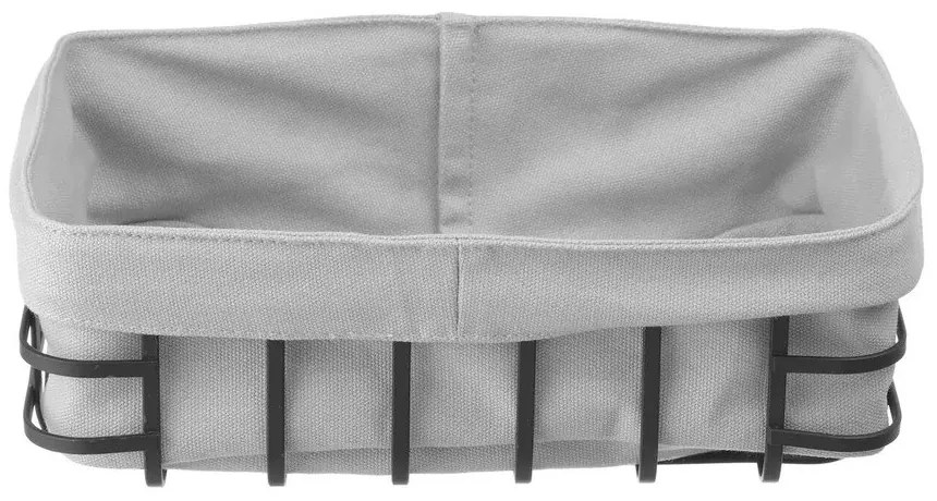 Fekete-szürke péksüteményes kosár textil béléssel, 18 x 25 cm - Hendi