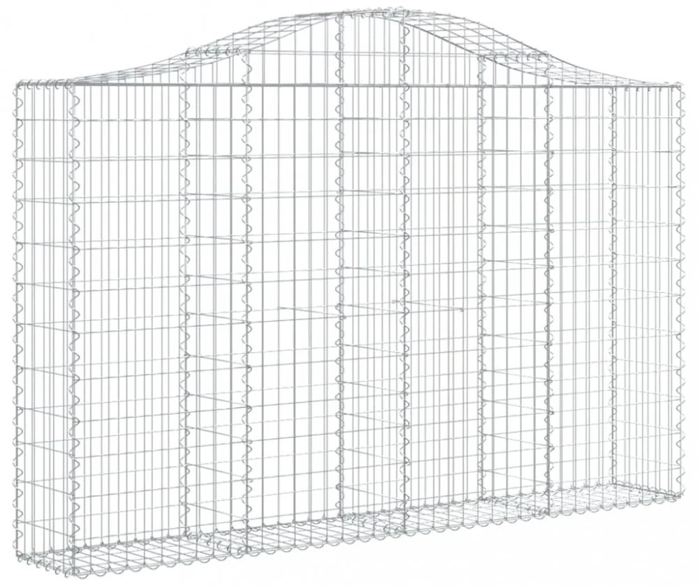 5 db íves horganyzott vas gabion kosár 200x30x120/140 cm