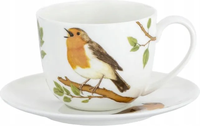Szimpla csésze 300 ml Madár lengyel Vörösbegy ajándék színes