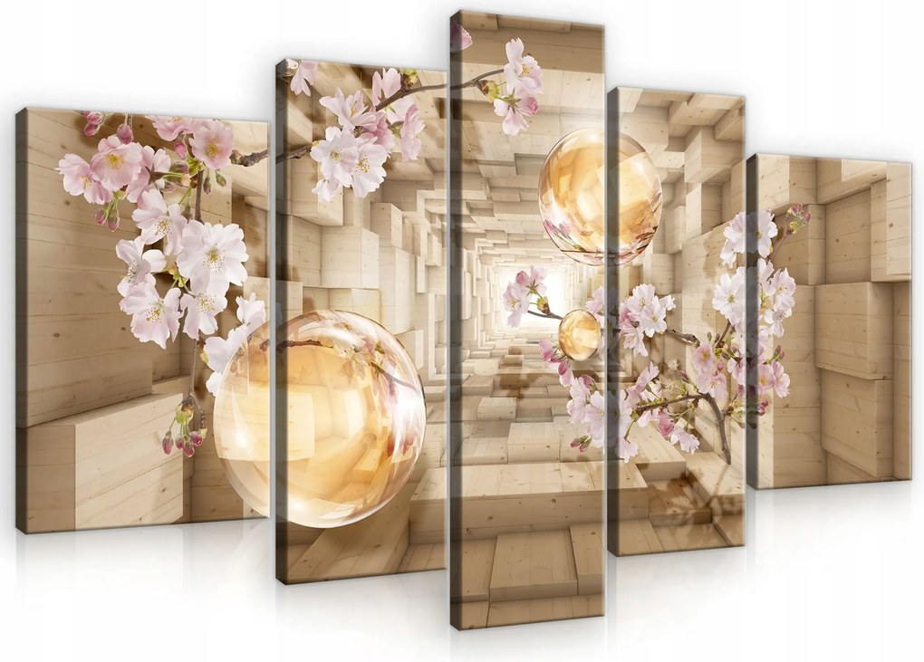 Vászonkép Virágok Alagút 5 Részes Nagy Vászon Fal Nappali Hálószoba 170x100