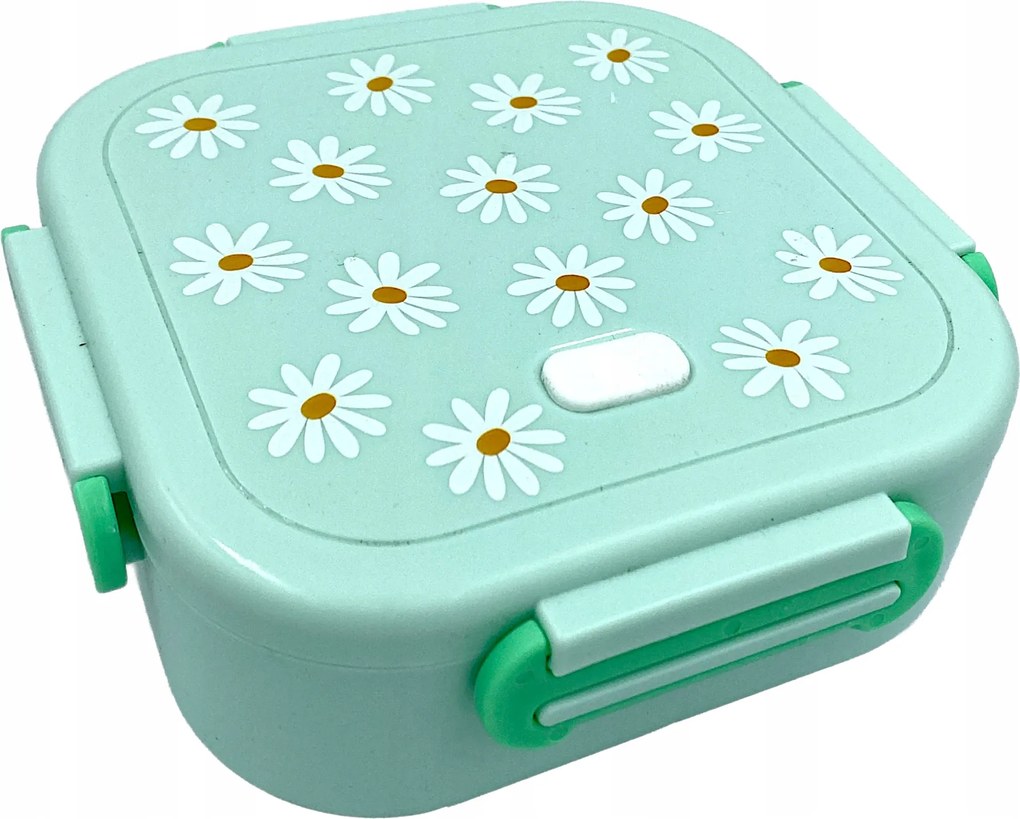 Smukee Virágok Uzsonnás doboz 2 rekesz 1L 17x17x6,3cm Zöld