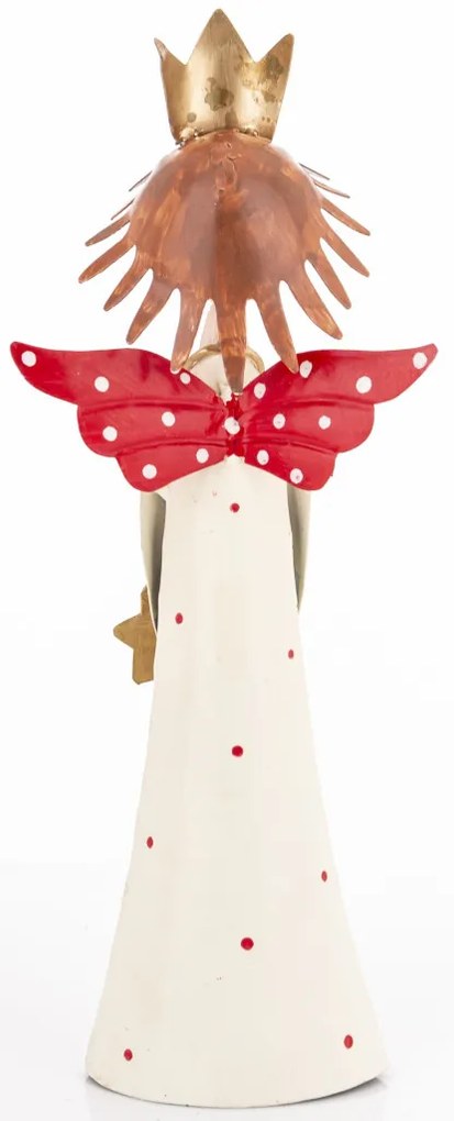 Dekor figura Angyal többszínű fém 34x12.5x6cm