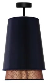 Duolla - Felületre szerelhető csillár BELL SHINY 1xE27/15W/230V átm. 25 cm kék/réz