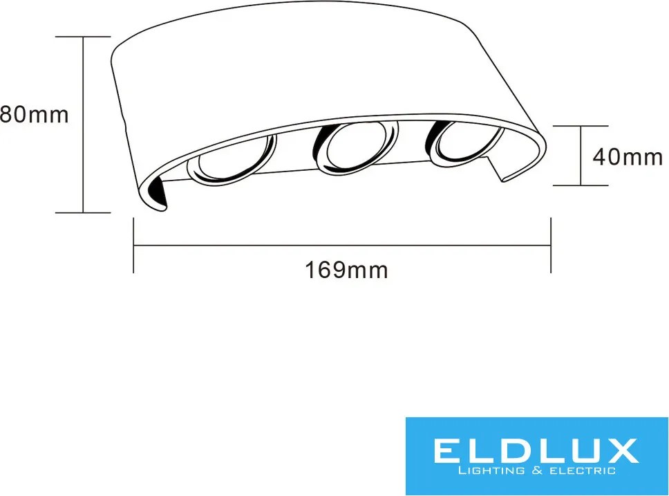UNIVERSO fali lámpa LED 16w 1300lm 3000k IP65 169×80×40mm fehér