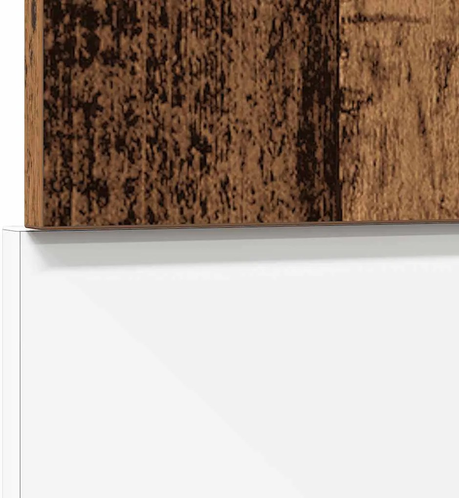 antik fa színű szerelt fa mosogatógép-panel 60 x 1,5 x 67 cm