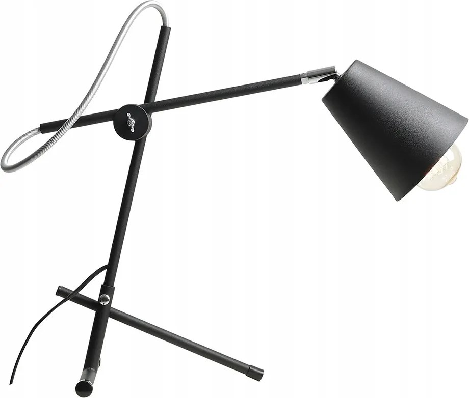 Asztali lámpa, asztali, fekete, hálószoba loft Arte XX