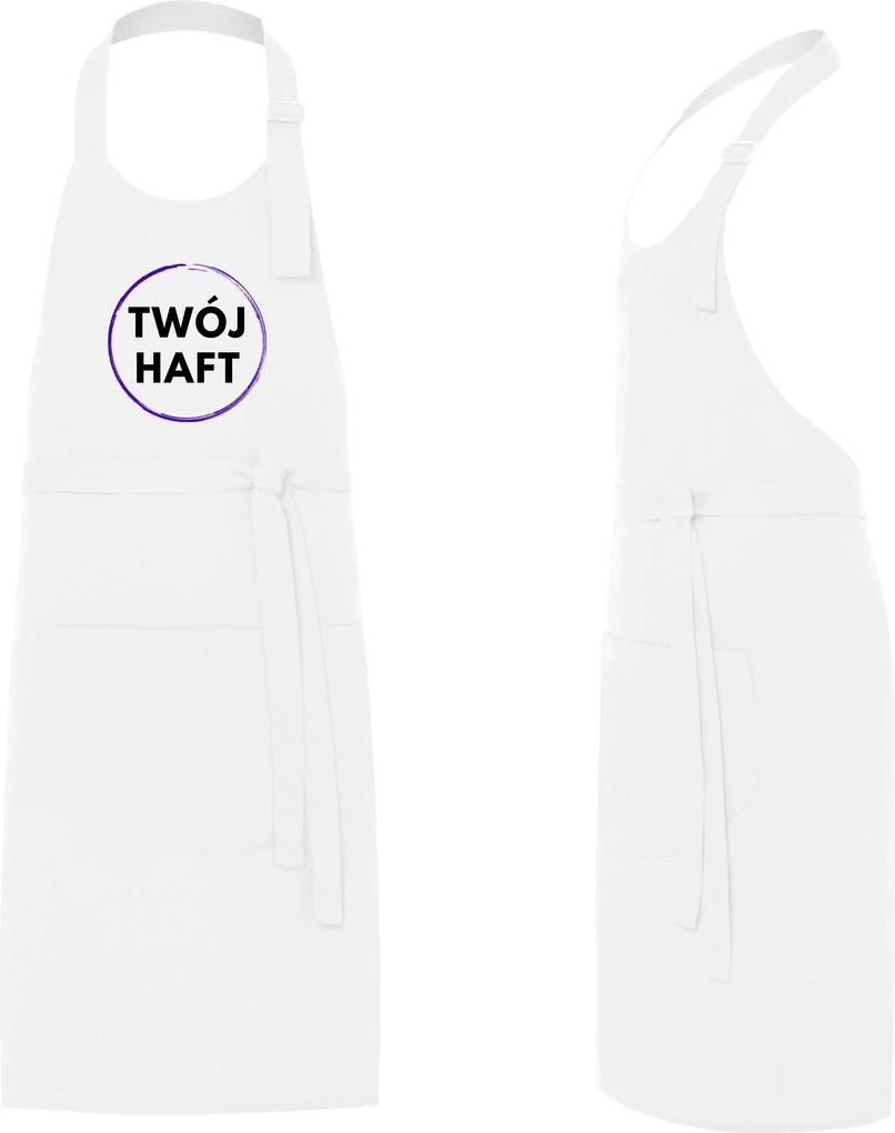 Konyhai Kötény Vendéglátóipari Védőkötény Hímzett Logóval Fehér
