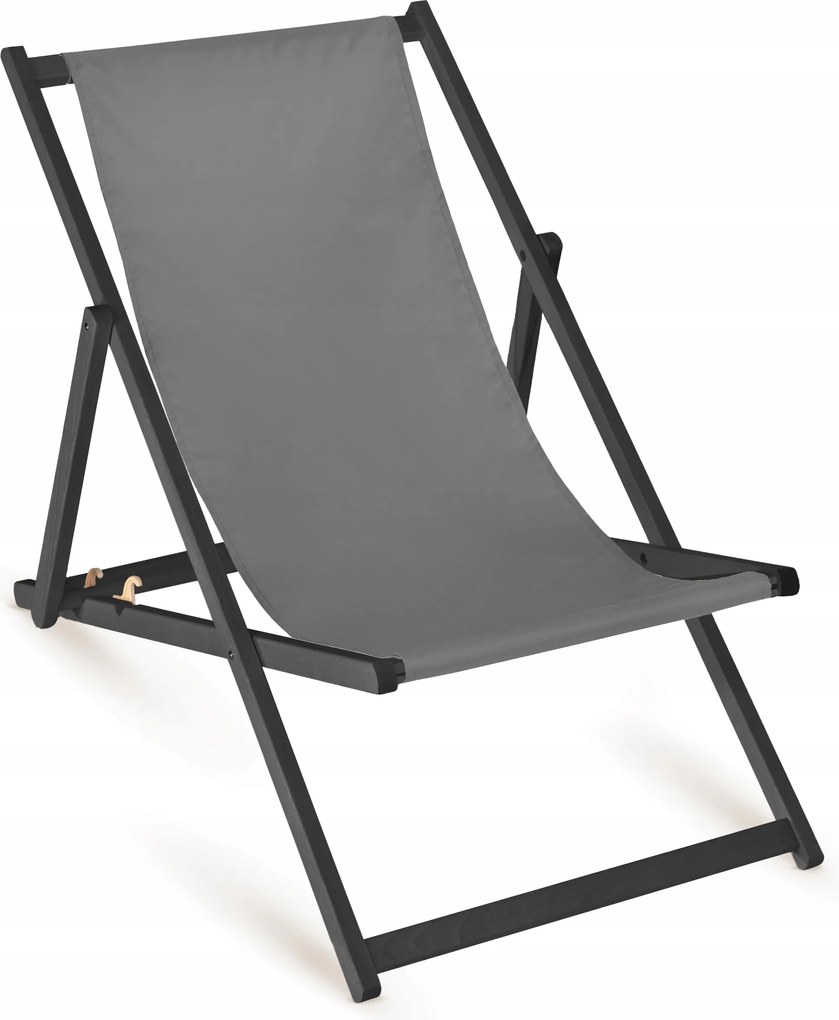 Strapabíró Fa Napozóágy Szürke Összecsukható Kerti Napozóágy Ajándék