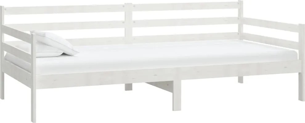 vidaXL fehér tömör fenyőfa kanapéágy 90 x 200 cm