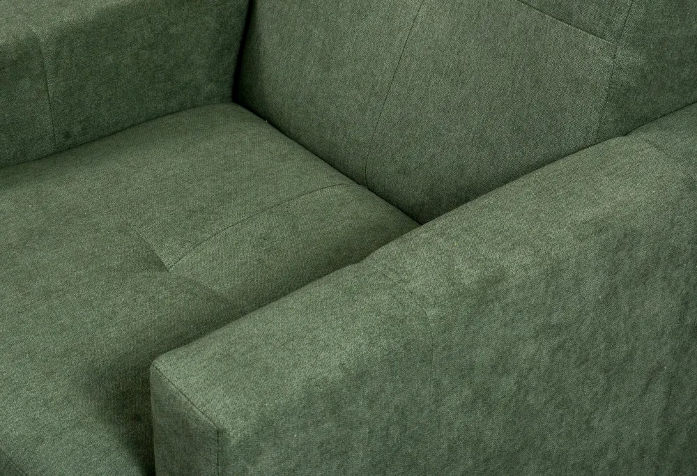 Fotel, zöld szövet, VALDO