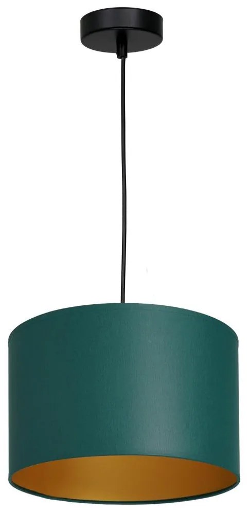 Luminex Csillár zsinóron ARDEN 1xE27/60W/230V á. 25 cm zöld/arany LU3548