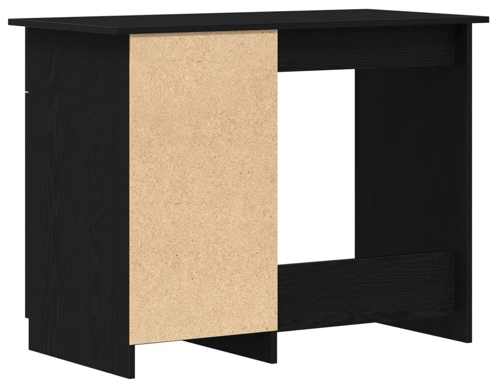 Asztal Fekete Tölgy 100x50x76 cm Szerelt Fa