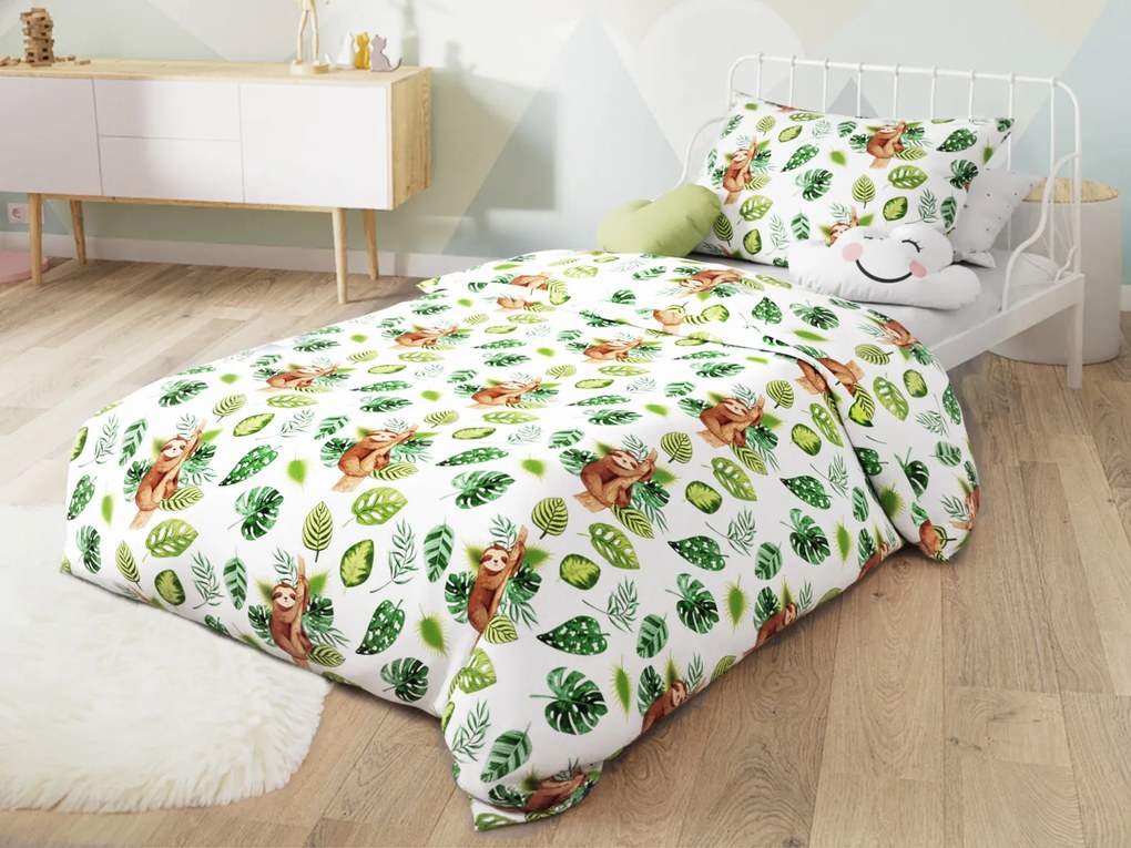 Pamut ágynemű Lajhár fehér