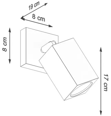 Sollux SL.1035 - Fali spotlámpa KEKE 1xGU10/40W/230V tölgy