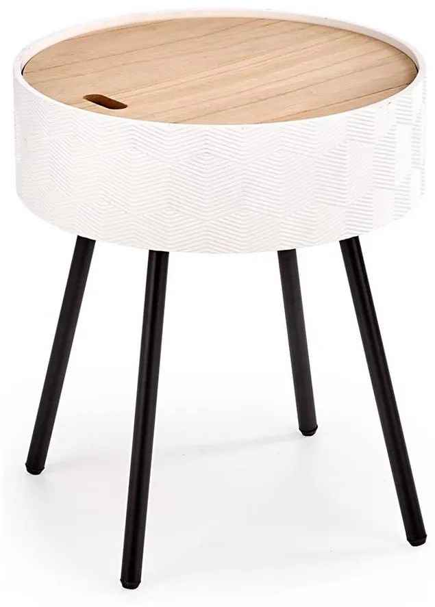 Kávésasztal AURA 45x38 cm fehér/fekete/bézs