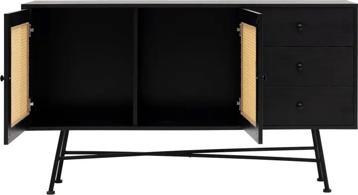 Nala komód, fekete, 160 cm