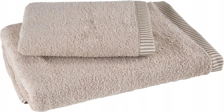 Törölköző szett 2 db Kos bézs frottír ajándék 450g/m2