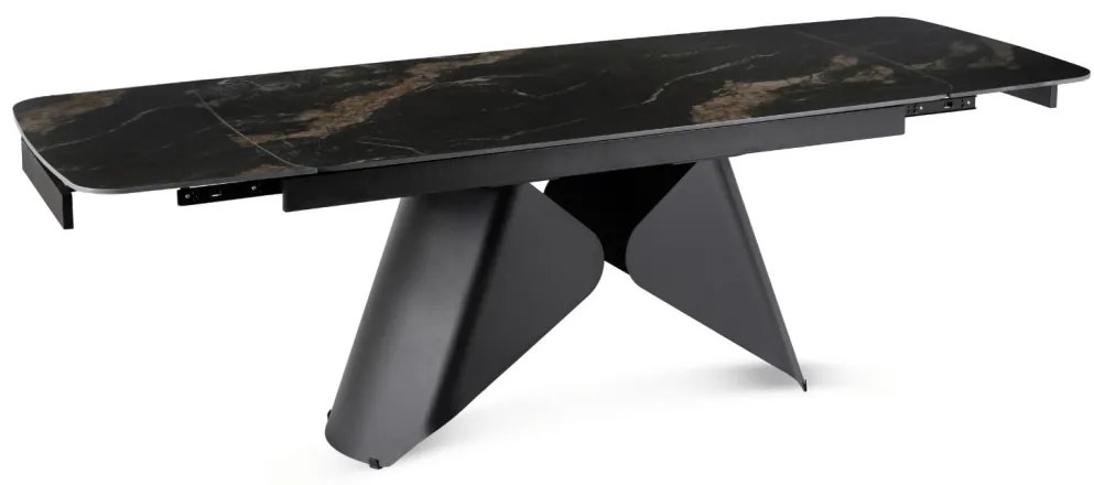 Stół VERONA Ceramiczny Rozkładany 160-240 cm Czarny márvány/Czarny