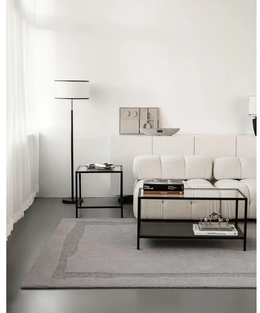 Szürke gyapjú szőnyeg 200x300 cm Morphic Rocca – Agnella