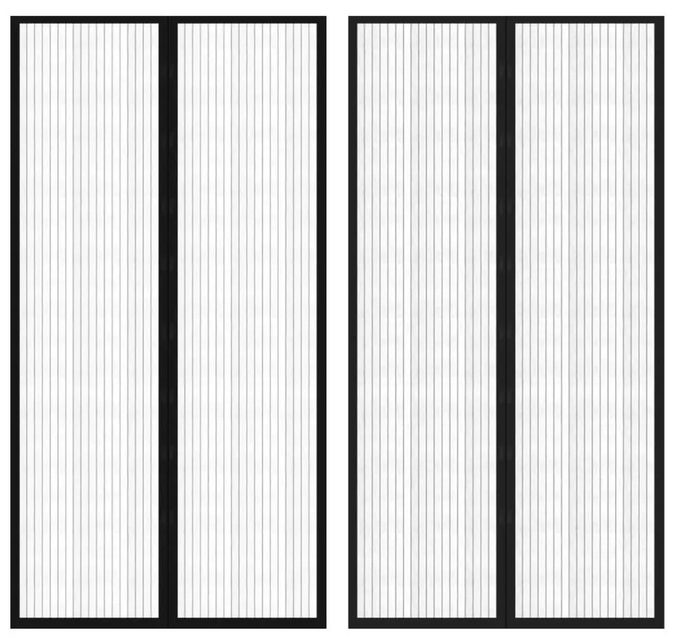 vidaXL Rovar Ajtó Függöny Tépőzáras Szalaggal Ellátott 210x100 cm 2 db