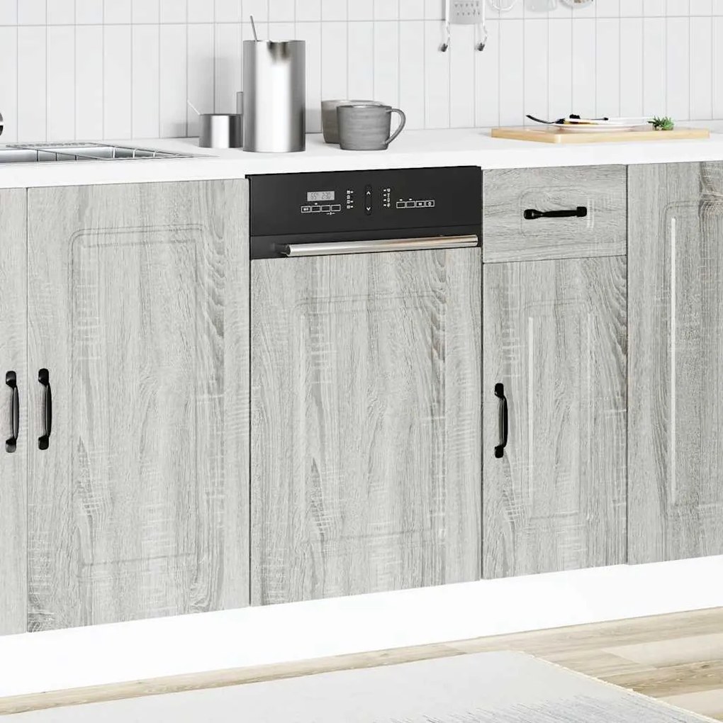 mosogatógép panel Kalmar szürke sonoma 45x1,5x67 cm gépi fa