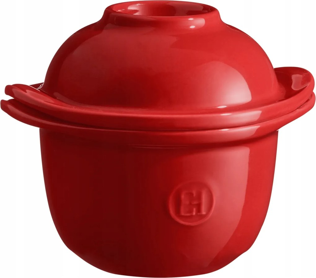 Emile Henry Kerámia Tojássütő és Tálaló Edény Piros