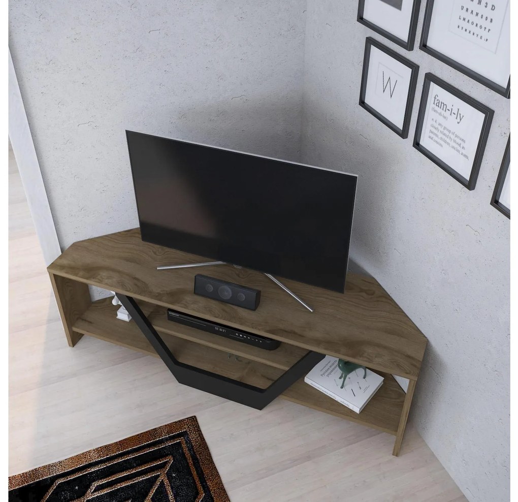 TV asztal/Szekrény Sarra (tölgy + fekete) . 1102562