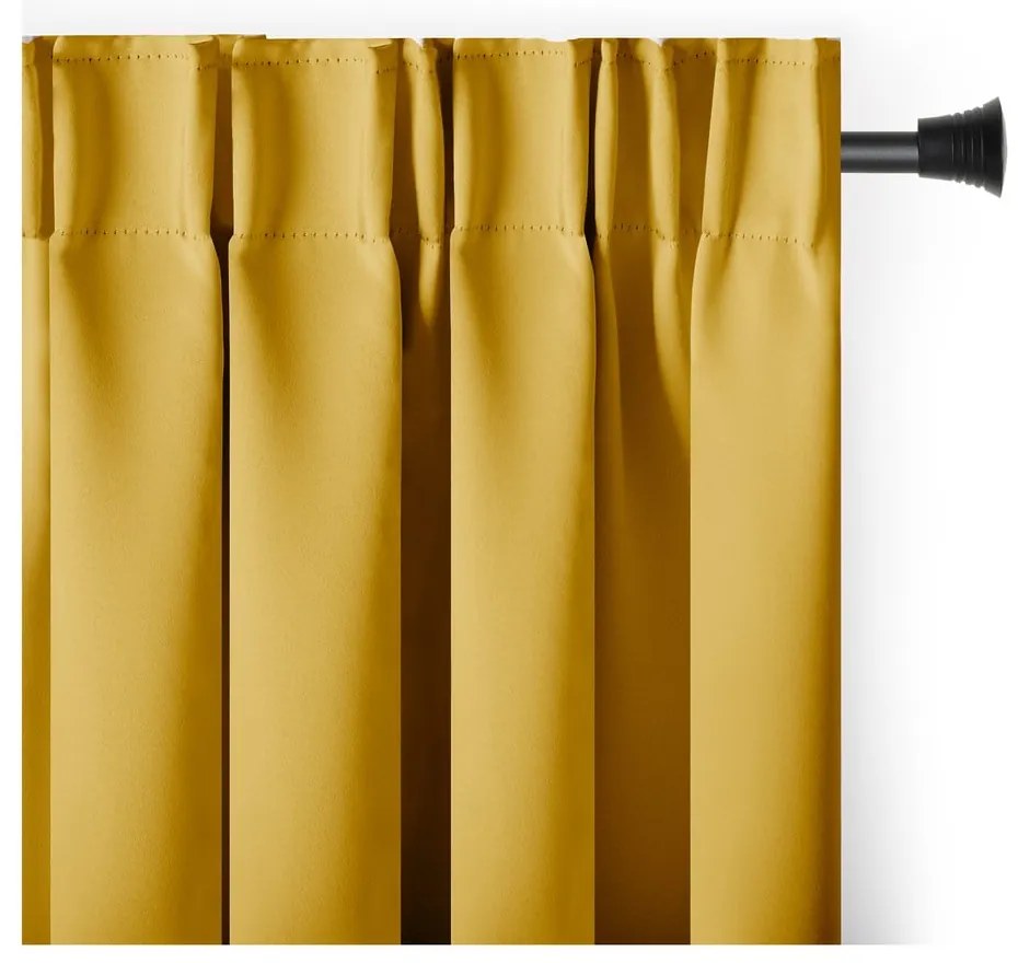 Sárga sötétítő termo függöny 140x245 cm Pleat – Restilo