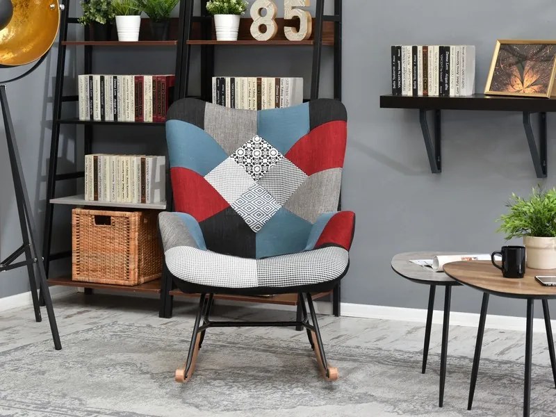 Fotel Sibyla (patchwork + fehér bükk). 1110388