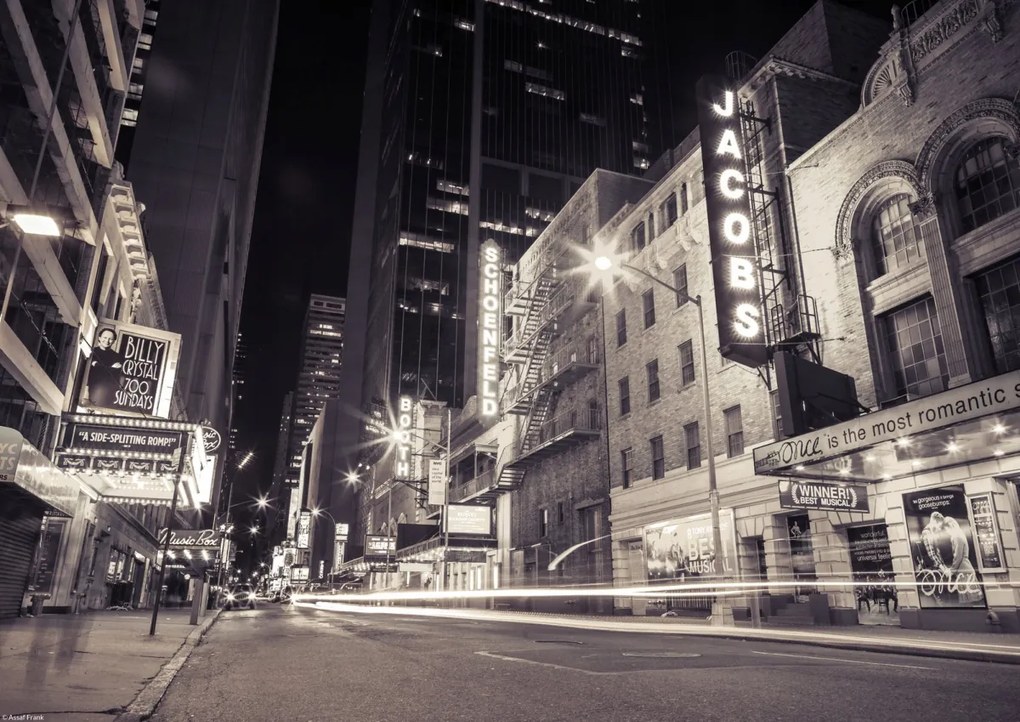 Poszter 42x29,7cm Times square és Broadway éjszaka New York 3, Assaf Frank