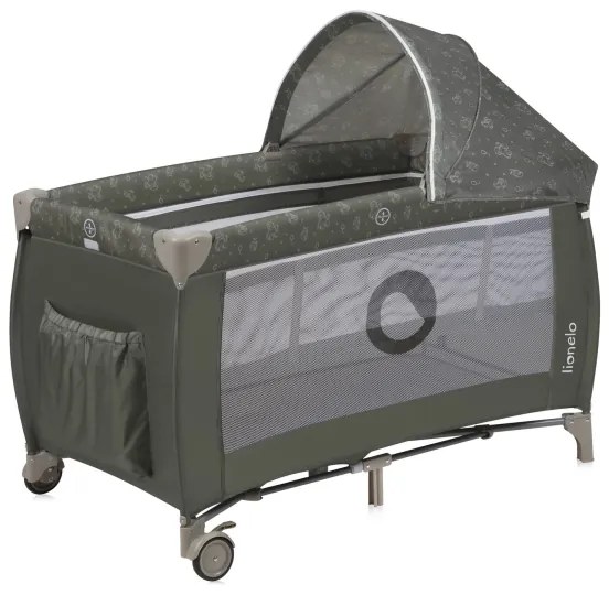 Lionelo - SVEN PLUS utazóágy, bézs/olíva
