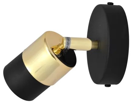 LED Fali spotlámpa TUBSSON 1xGU10/4,8W/230V fekete/arany