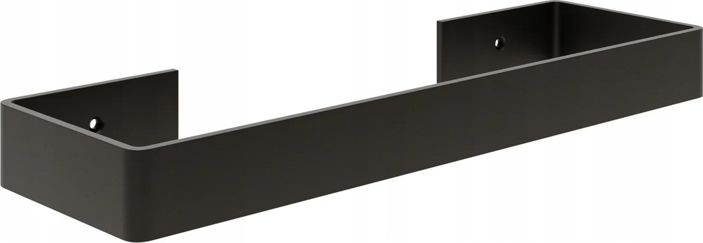 Akasztós loft törölközőtartó fekete fém 60 cm fali fürdőszoba