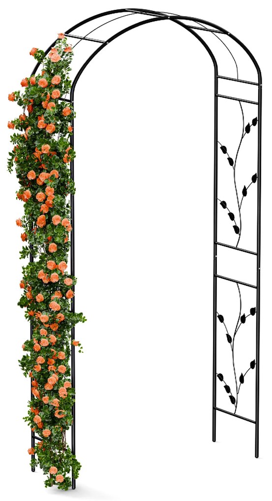 FloraBelle Arch rózsaszín boltív, dekoratív levélminták, időjárásálló, segédeszköz kúszónövényekhez
