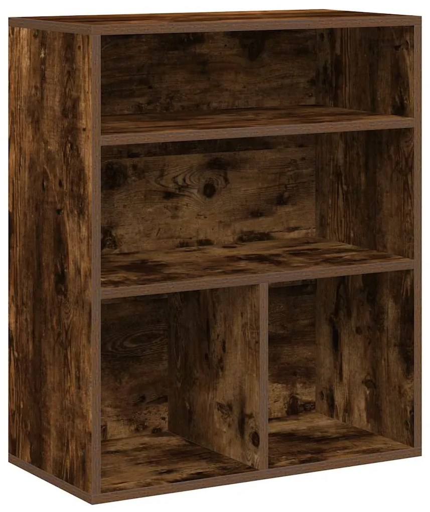 könyvszekrény füstös tölgy 60x30x71,5 cm szerelt fa