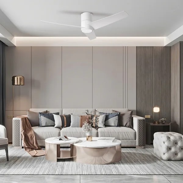 ZEVENTI - LED mennyezeti ventilátor BARROSA LED/18W/230V Wi-Fi Tuya fehér + távirányító