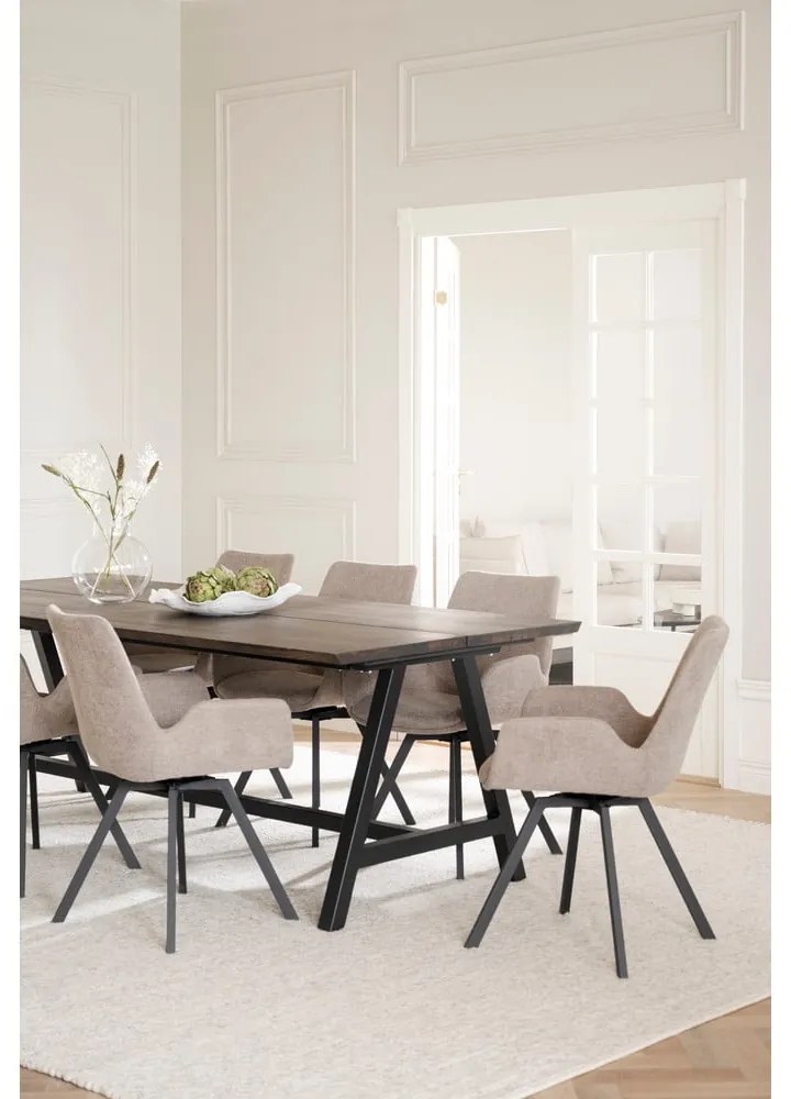 Bézs kárpitozott étkezőfotel szett 2 db-os Norwell – Rowico