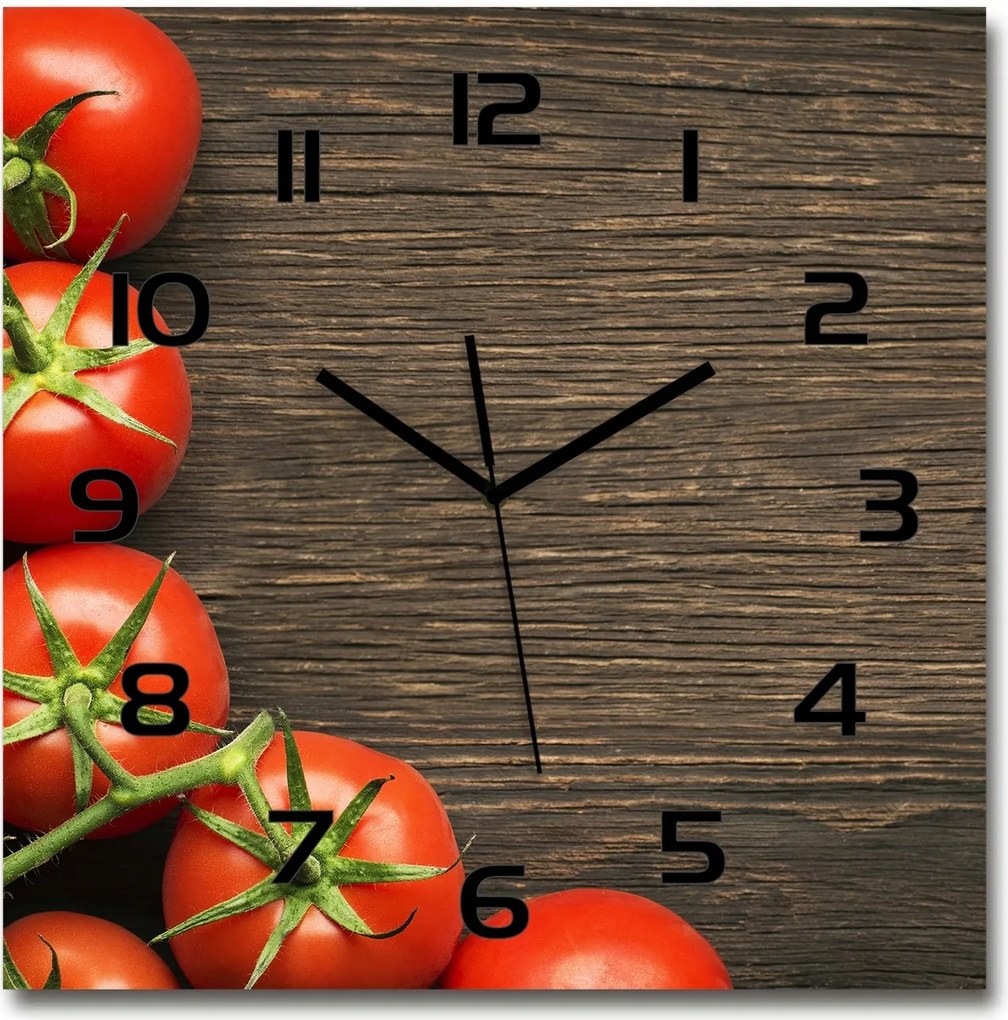 Csendes üveg falióra Paradicsom a fán 60x60 cm