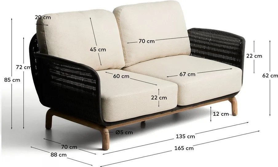 Bézs kerti kanapé Alipa – Kave Home