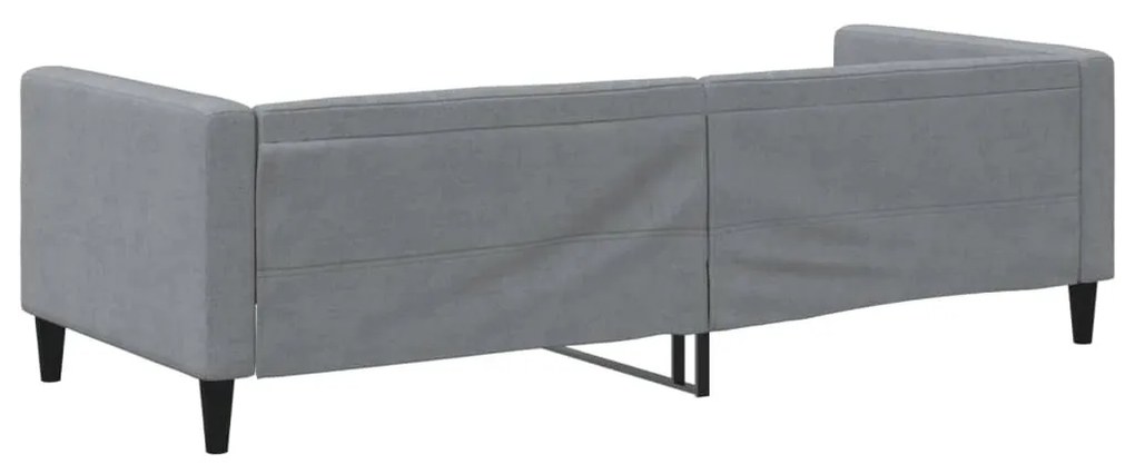 világosszürke szövet kanapéágy keret 80 x 200 cm