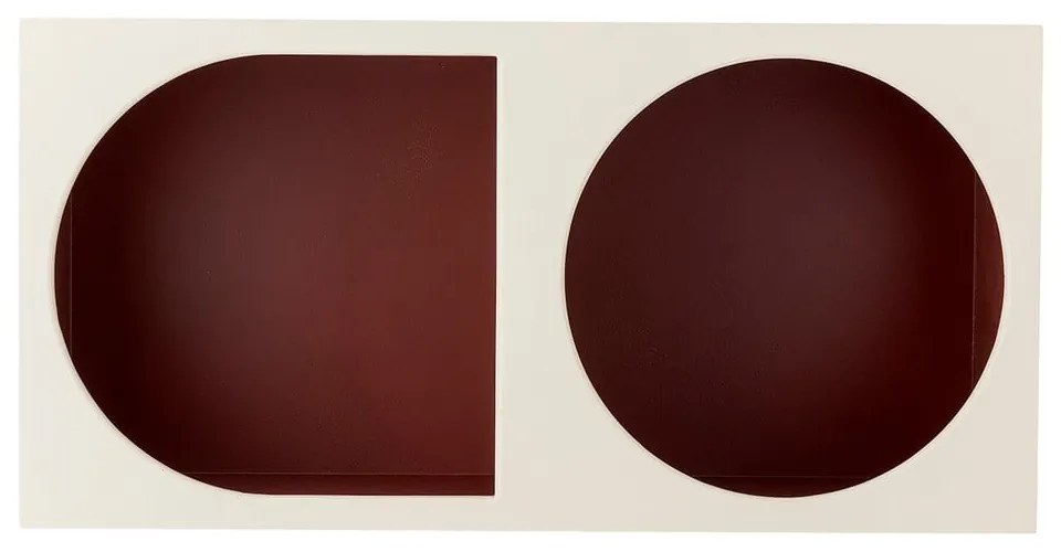 Piros-fehér fali könyvespolc 30x60 cm Graphia – Bloomingville