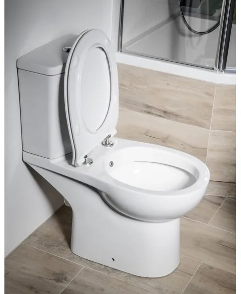 Sapho - kombinált WC kézi bidézuhannyal, hátsó kifolyással, kerámia/fehér