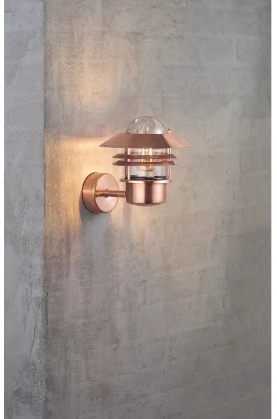 Nordlux - Kültéri fali lámpa BLOKHUS 1xE27/60W/230V IP54 réz