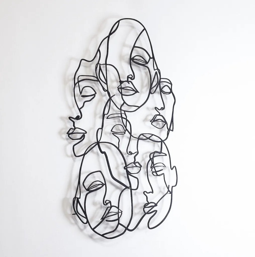 Faces fém fali dekoráció, 44×60 cm