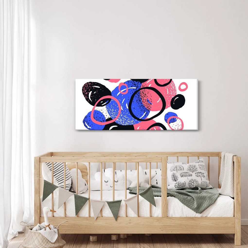 Kép - Motívum élénk színű körökkel (120x50 cm)