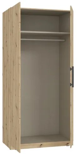 Gardróbszekrény MARO 100x213 cm artisan tölgy