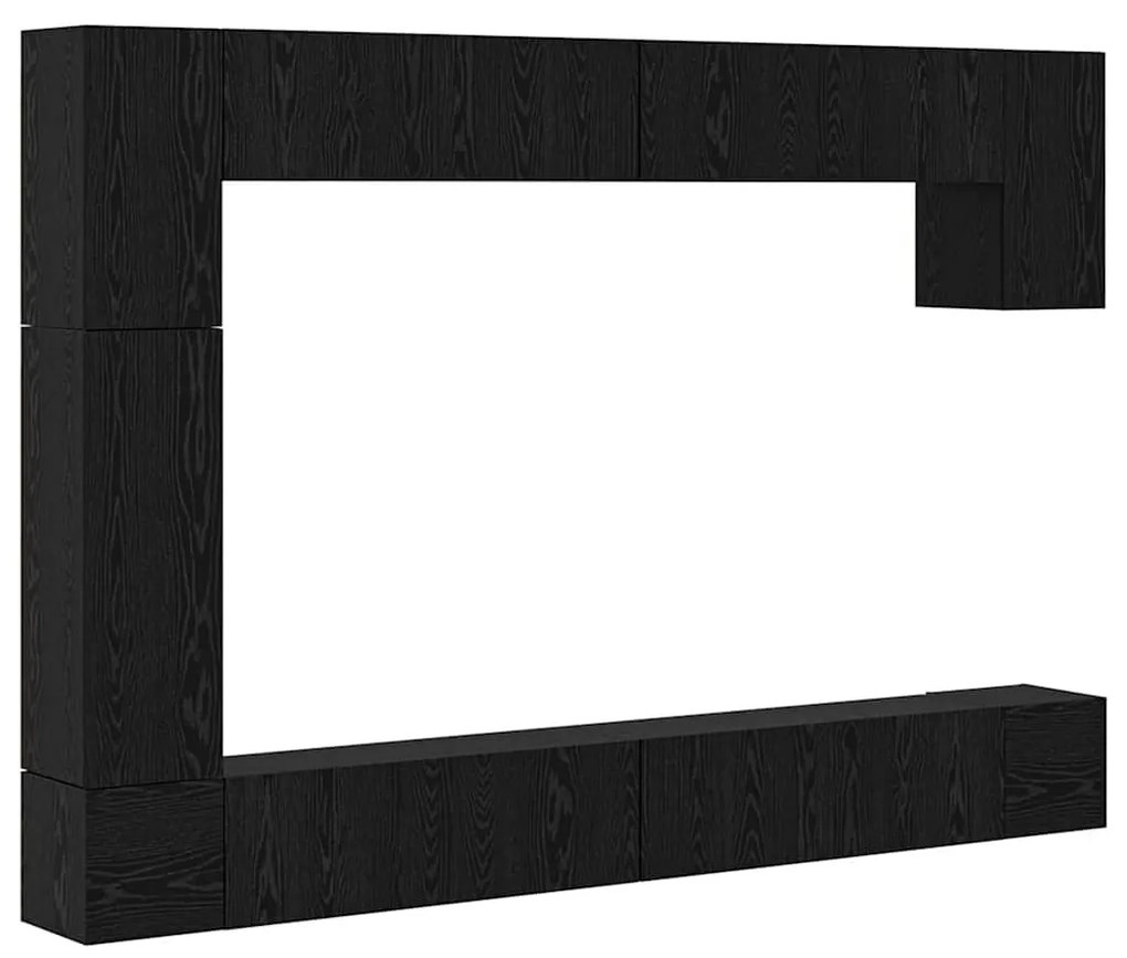 TV szekrény garnitúra 9 pcs Musta tammi 100 x 30 x 30.5 cm