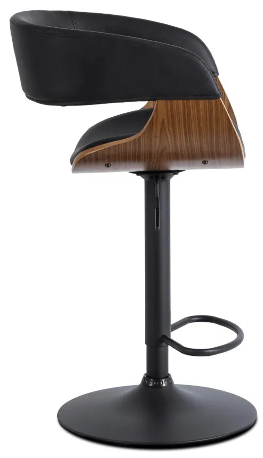 Elegáns Bárszék Fekete Eco-bőr Kárpittal. OREGON